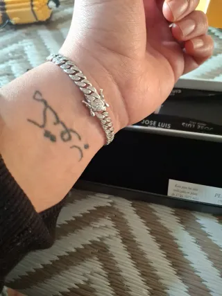 Pulsera Plata Cubana circonitas regalo pendientes