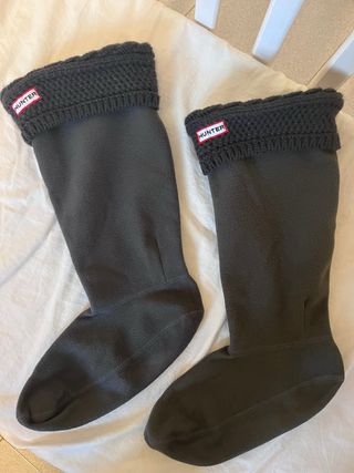 Calcetines grises largos para botas Hunter Tall