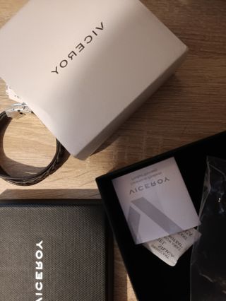 Pulsera Viceroy Acero y Piel Hombre.Sin estrenar.