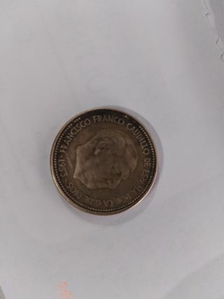 Moneda antigua 2,50 pesetas año 1953