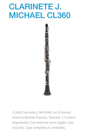 Clarinete J. Michael CL360 Sib