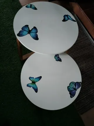 Juego 2 Mesas Centro Mariposa