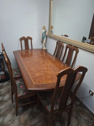 Mesa extensible 180-280 cm + 6 sillas