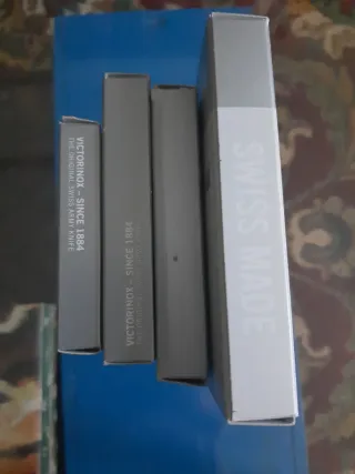 Cajas Victorinox. Las cuatro por 10 euros