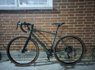 Bicicleta Gravel 120 Triban Verde disco