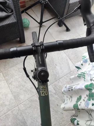 Bicicleta Gravel 120 Triban Verde disco