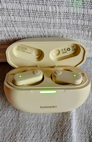 Auriculares Toocki TWS Bluetooth 5.3 Beige