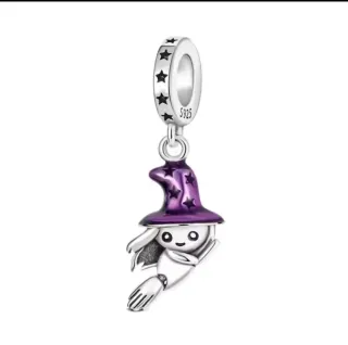 Charm Bruja Volando Pandora Plata 925