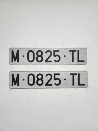 Matrículas coche clásicas M-0825-TL