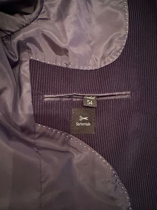 Giacca uomo Barbuti blu in velluto a coste