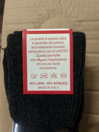 Calze Sanitaria Lana 43/45 Grigie