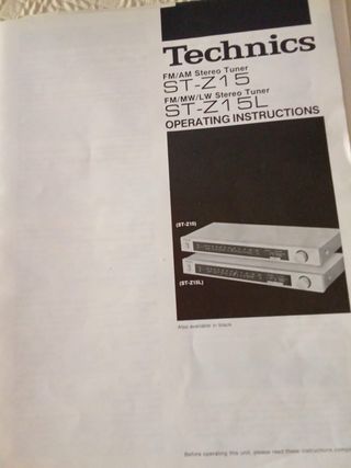 Equipo de música Technics antiguo