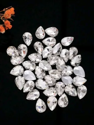 97 Cuentas Lágrima Plástico 10x14mm