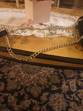 Borsa tracolla nera trapuntata