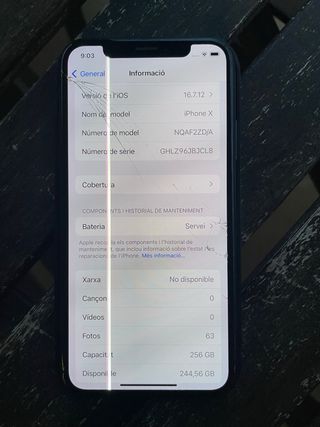 iPhone X 256 Gb pantalla rota