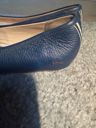 Lacoste Bailarinas Piel Azul