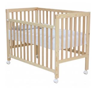 Cuna madera 120x60cm con ruedas