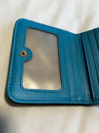 Billetero-monedero mujer azul