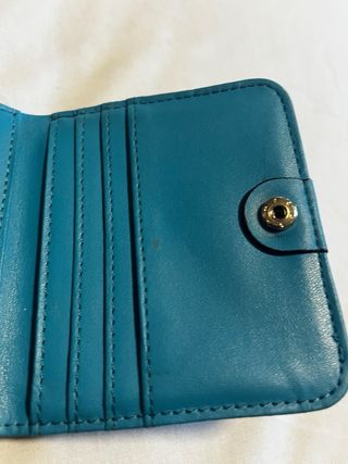 Billetero-monedero mujer azul