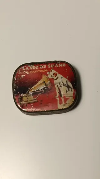 Cajita Antigua Agujas Gramófono La Voz de Su Amo