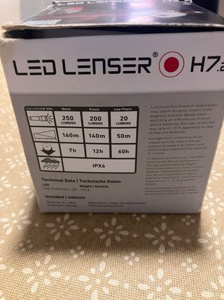 Linterna frontal LED Lenser H7.2