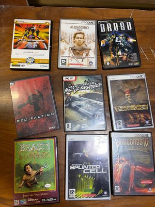 Lote 7 Juegos PC: Red Faction, Splinter Cell, etc.