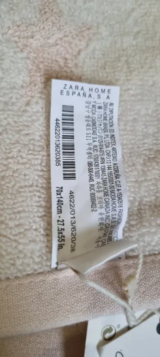 Toalla grande Zara Home Nueva