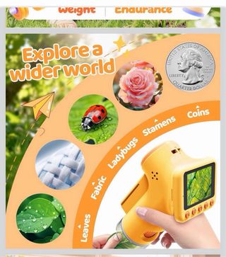 Microscopio Digital Portátil Amarillo