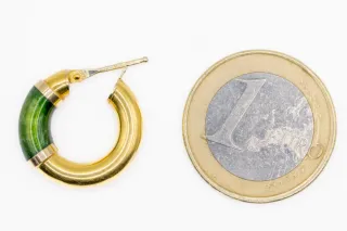 Pendientes Aro Oro 18k con Jade