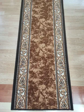 Alfombra pasillo marrón 67x250 cm