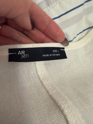 Chaleco de lino AN beige Talla L pero M