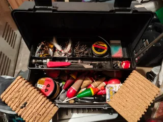 Caña de pescar con carrete