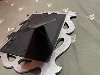 Marco de fotos plateado decorativo