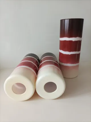 Set di 3 tulipani cilindrici in vetro