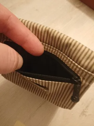 Portafoglio tessuto a righe