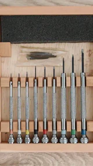 Set 9 Cacciaviti S1 Deluxe Scatola Legno