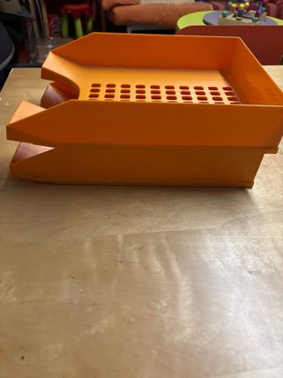 Bandejas organizadoras de escritorio naranja