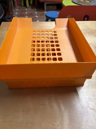 Bandejas organizadoras de escritorio naranja