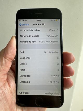 iPhone 6 128Gb bateria 100%