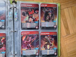 Lote cartas Transformers CCG TCG muy completo