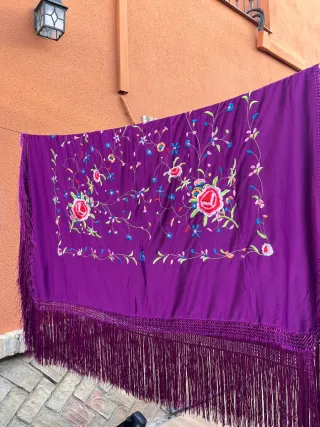 Manton de Manila 150x150 Bordado Flores