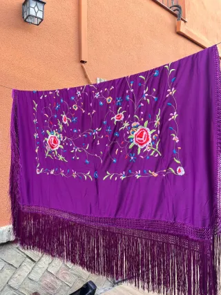 Manton de Manila 150x150 Bordado Flores