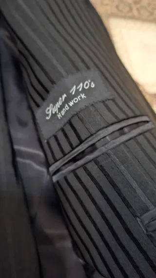 Giacca uomo nera a righe