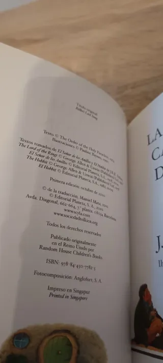 La última canción de Bilbo. JRR Tolkien.