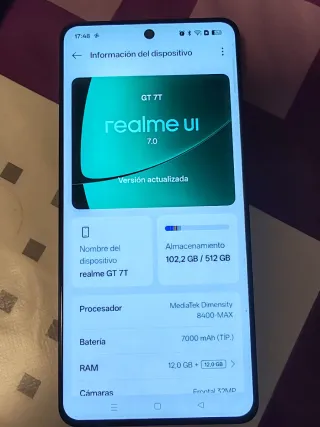 realme GT 7T 512GB Negro