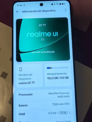 realme GT 7T 512GB Negro