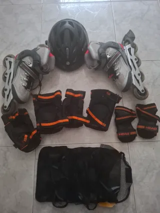 Patines Talla 37-38 + Set Protección