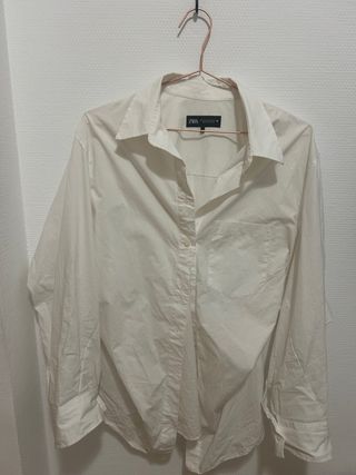 Camisa Zara Oversize Blanca Talla XS