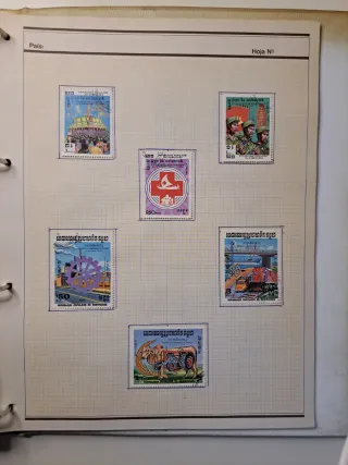 Sellos Colección Postales LAO 1983