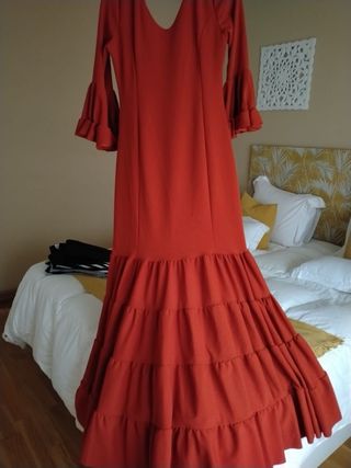 Vestido Flamenca Rojo Volantes